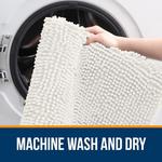 Коврик для ванной Olanly, 178х117 см, слоновая кость - фото 4