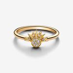 Кольцо Pandora Moments Celestial Sparkling Sun, золото - фото 3