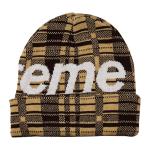 Шапка Supreme Big Logo Beanie, коричневый/черный - фото 2