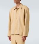 Вышитая рубашка-оверсайз Commas, серо-коричневый - фото 3