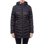 Куртка Rokka&Rolla Women's Lightweight Packable Water-Resistant Hooded Winter Long, черный - фото