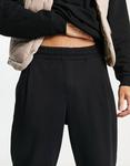 Черные широкие укороченные джоггеры оверсайз ASOS DESIGN - фото 4