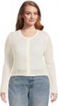 Свитер Mod-o-doc Long Sleeve Button Front Open Knit Sweater, White - фото