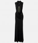 Драпированное платье David Koma, черный - фото