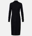 Облегающее платье миди из джерси Toteme, Black - фото