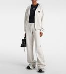 Хлопковая худи на молнии Balenciaga, Dirty White/ Black - фото 2