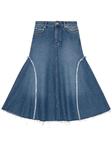 Джинсовая юбка миди GANNI, синий - фото