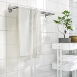 Полотенце банное Ikea Luddvial, 55x120 см, белый - фото 4