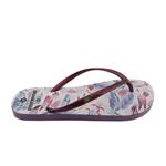 Женские пляжные шлепанцы brasileras бордового цвета на резиновой подошве, темный бордо / темный бордо - фото 4