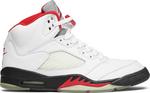 Кроссовки Air Jordan 5 Retro Fire Red 2000, белый - фото