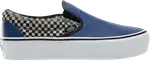 Кеды Vans Classic Slip-On Platform Python Checkerboard, синий - фото
