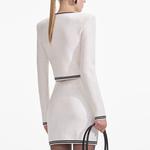 Топ Bow Jacquard Cardigan Self-portrait, белый - фото 5