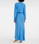 Шелковое платье макси с вырезом Christopher Esber, Boston Blue - фото 3