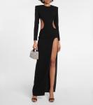 Платье с вырезом и боковыми разрезами Mônot, черный - фото 2
