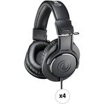 Закрытые мониторные наушники Audio-Technica ATH-M20x (черные, 4 шт.) - фото
