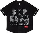 Футболка Supreme Denim Baseball Jersey 'Black', черный - фото 2