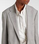 Шерстяной блейзер Dries Van Noten, цвет light grey - фото 4