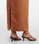 Evalita льняное макси-платье SIR, Hazelnut - фото 5