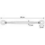 Герстерский галстук "Морена", (1 шт.) Gerster 80 см, цвет silberfarben/grau - фото 3