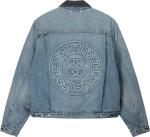 Куртка Stussy x Levi's Embossed Trucker Jacket 'Indigo', синий - фото 3