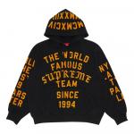 Толстовка Supreme Team Flocked Hooded, чёрный - фото