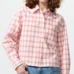 Рубашка Uniqlo Oxford Check, розовый - фото