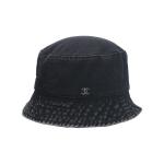 CHANEL Ковшовая шляпа унисекс черная - фото