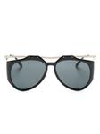 Солнцезащитные очки-пилоты SL M137 Amelia Saint Laurent Eyewear, черный - фото