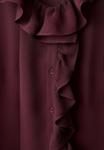 Блуза Mango Button-down blouse, Burgundy/Bordeaux - фото 5