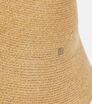 Украшенная шляпа от солнца из рафии Toteme, бежевый - фото 4