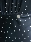 Платье миди в горошек Silvian Heach, синий - фото 5