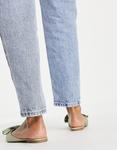 Сатиновые мюли оверсайз с бантом на плоской подошве ASOS DESIGN Lass с острым носком ASOS DESIGN Lass - фото 3