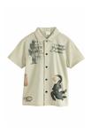 Рубашка SHORT SLEEVE REGULAR FIT Next, цвет Khaki Camo - фото