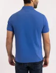 Футболка-поло U.S. Polo Assn Solid Interlock With Woven Trim, синий - фото 4