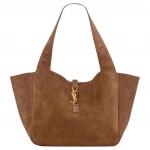 LE5A7 Suede One Shoulder Handbag Women's Caramel SAINT LAURENT, basic set (bag+dust bag) - фото
