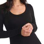 Лекси ребристое платье миди с длинными рукавами Marine Layer, черный - фото 3