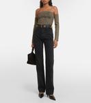 Топ maria с открытыми плечами Khaite, золото - фото 2