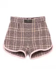 Шорты в ломаную клетку Msgm Kids, розовый - фото