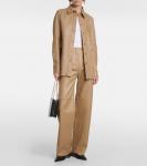 Кожаная рубашка Toteme, бежевый - фото 2