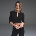 Укороченный кардиган SKIMS, цвет obsidian - фото 2