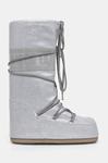 Зимние ботинки женские Moon Boot MB Icon блестящие, серебряный - фото 2