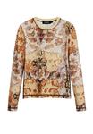 Топ Desigual ROMANTIC WITH APPLIQUÉS, Orange/Pink - фото 5