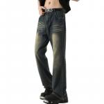 Джинсы Unisex AMBER LIGHT, утепленные флисом винтажные голубые - фото