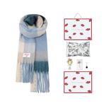 Шарф вязаный женский BAIJUAN, небесно-голубой (звездчатая коробка) - фото 9