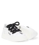 Кожаные кроссовки Moschino Kids, белый - фото 5