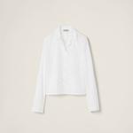 Рубашка из поплина Miu Miu, белый - фото