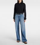 Джовани шелковая поло рубашка The Row, черный - фото 2