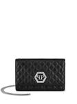 Стеганая мини-сумка на плечо Philipp Plein, черный - фото