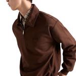 Длинный рукав флисовая поло PRADA, коричневый - фото 4