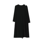 Платье со шнуровкой на плечах Ys, черное - фото 2